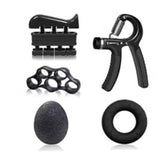Huitich grip strengthener set including hand gripper, finger exerciser, egg-shaped stress ball, and ring grip trainer